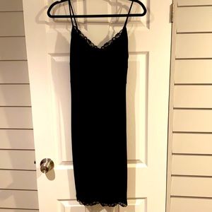Express black sexy dress with lace accents around neckline and bottom